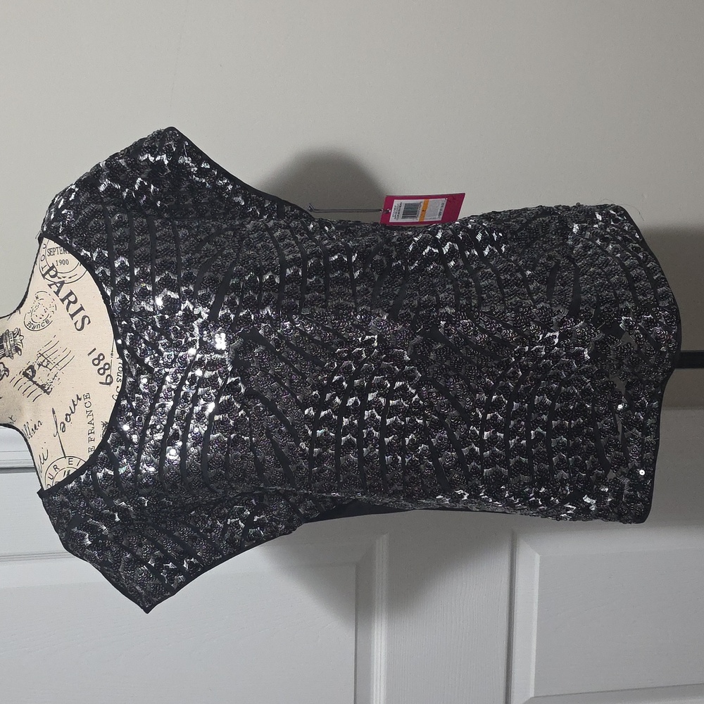Vince Camuto Metallic Sequin Shirt, Top Size Small
